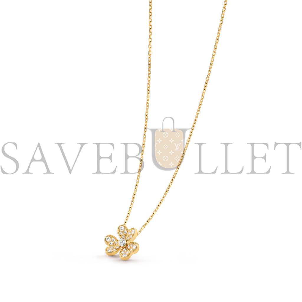 v*n cl*f arpels frivole pendant, mini model - yellow gold, Di*m*nd vcarp24000